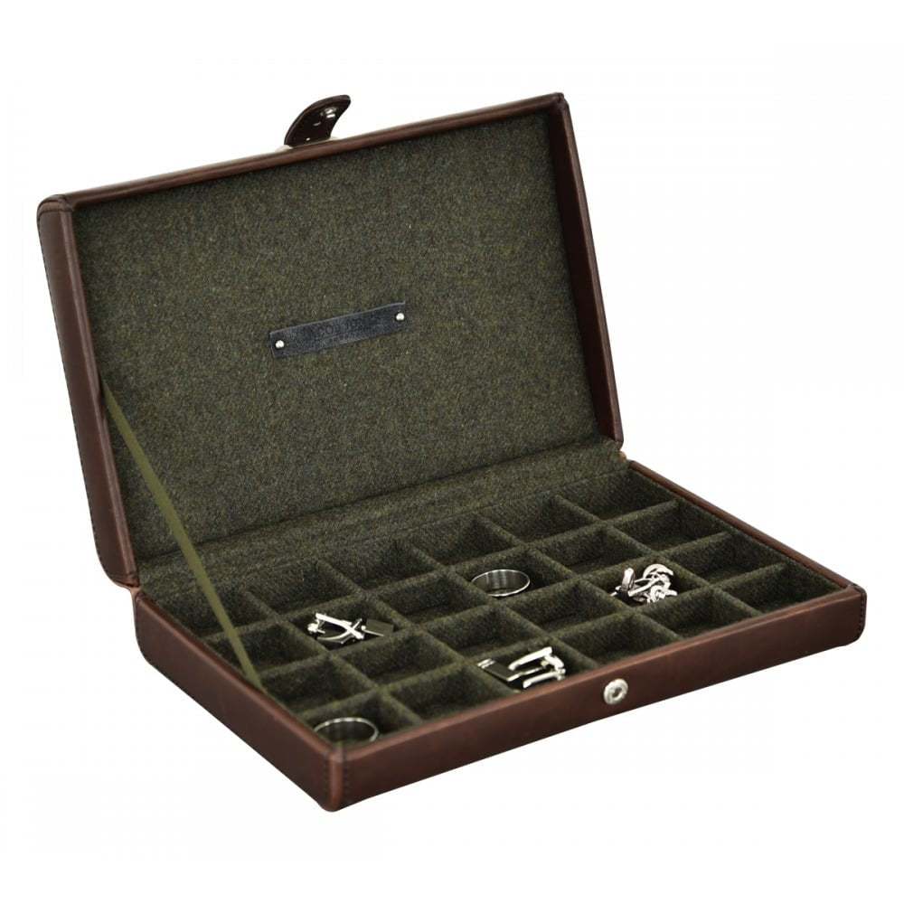 Brown Cambridge Cufflink Box