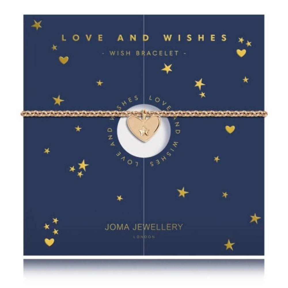 Wish - Love And Wishes - Yellow Gold Heart Charm Bracelet