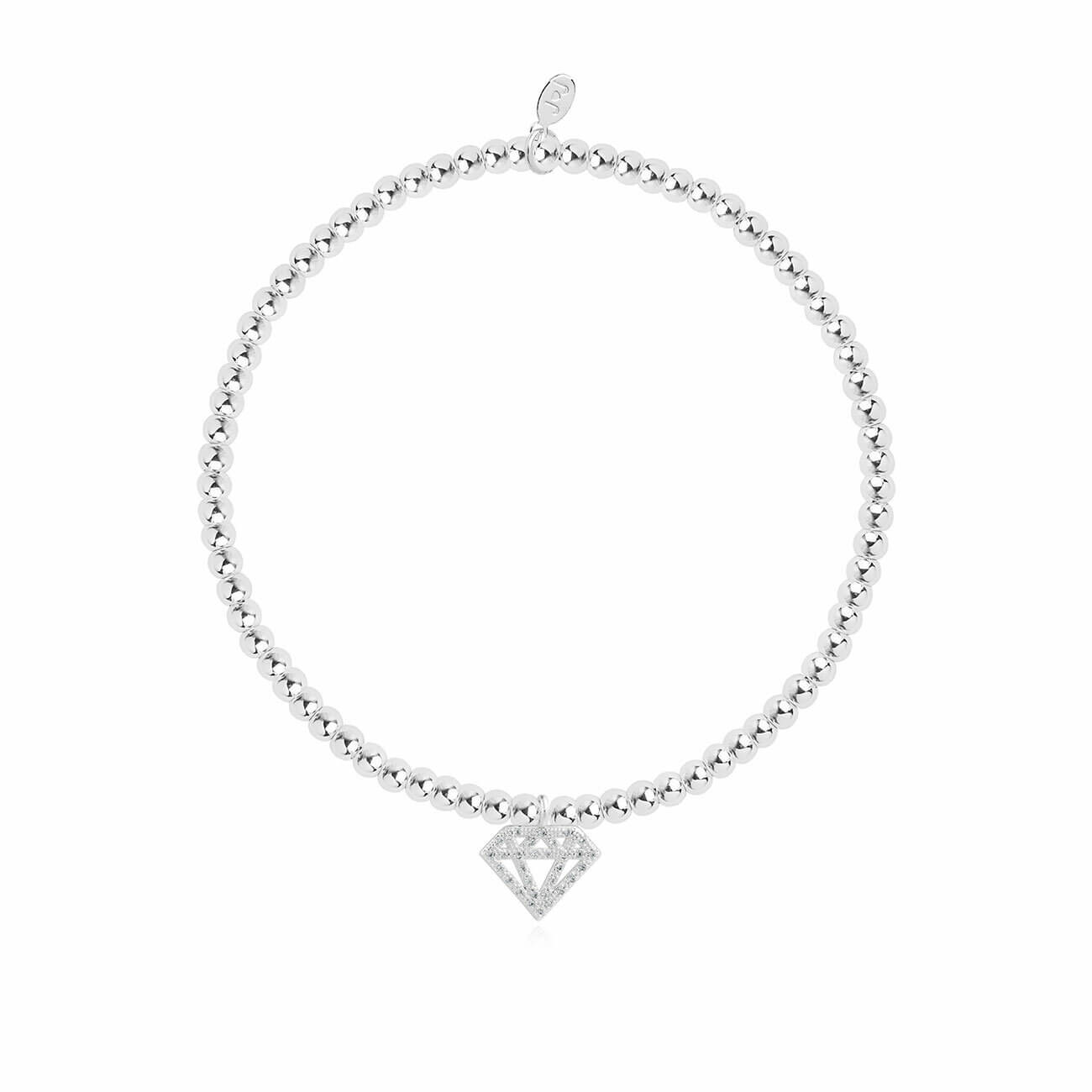 A Little | Sparkle Like A Diamond | Silver | Bracelet | 17.5cm Stretch