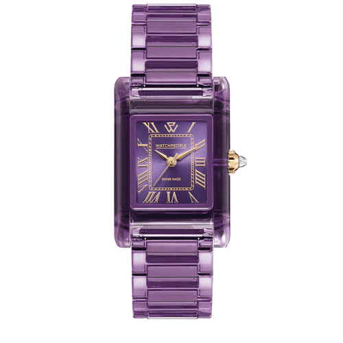 WP6 Polyamide PA+ Clear Shiny Violet Strap Watch