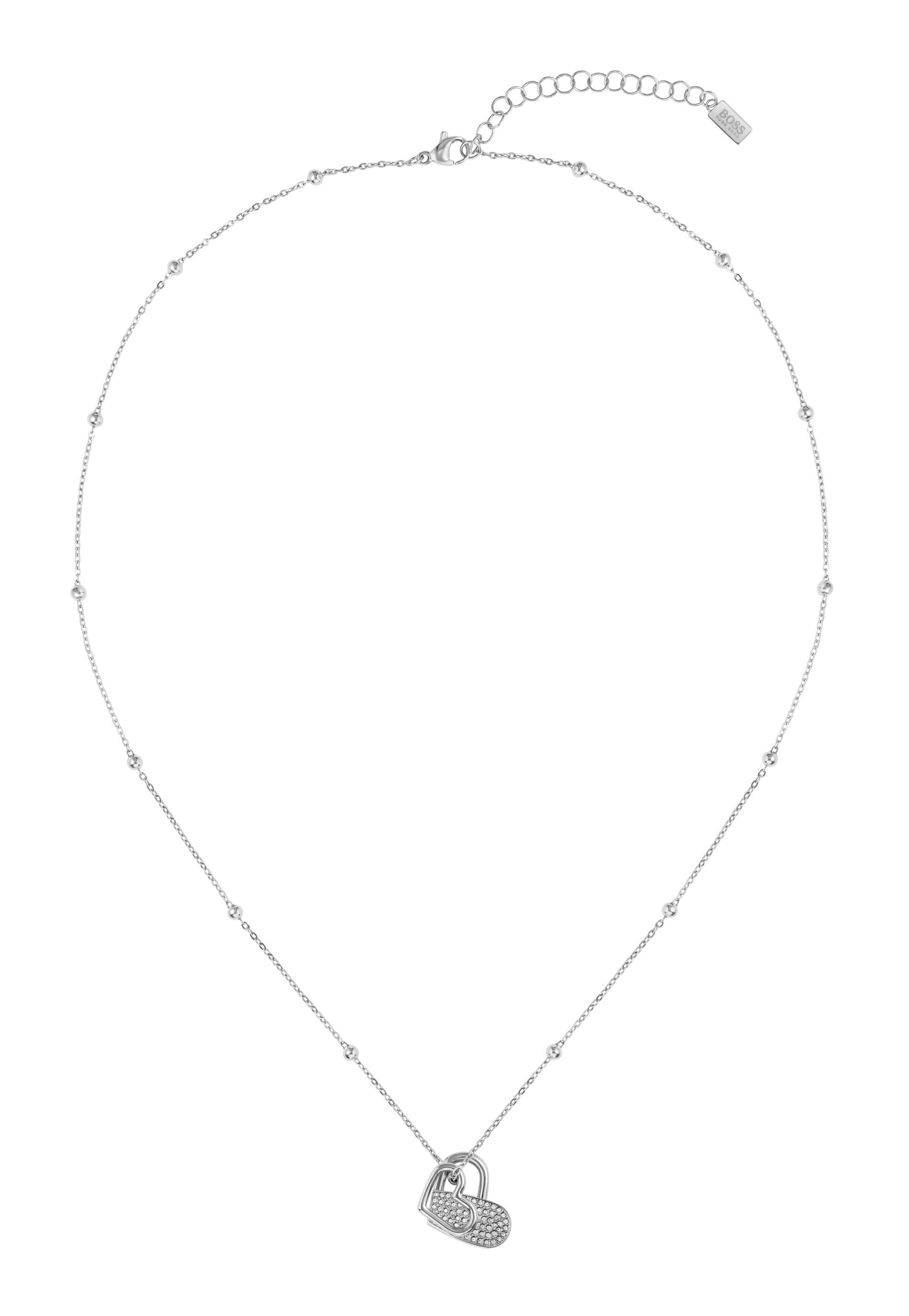 Soulemate Stainless Steel Double Heart Pendant Necklace