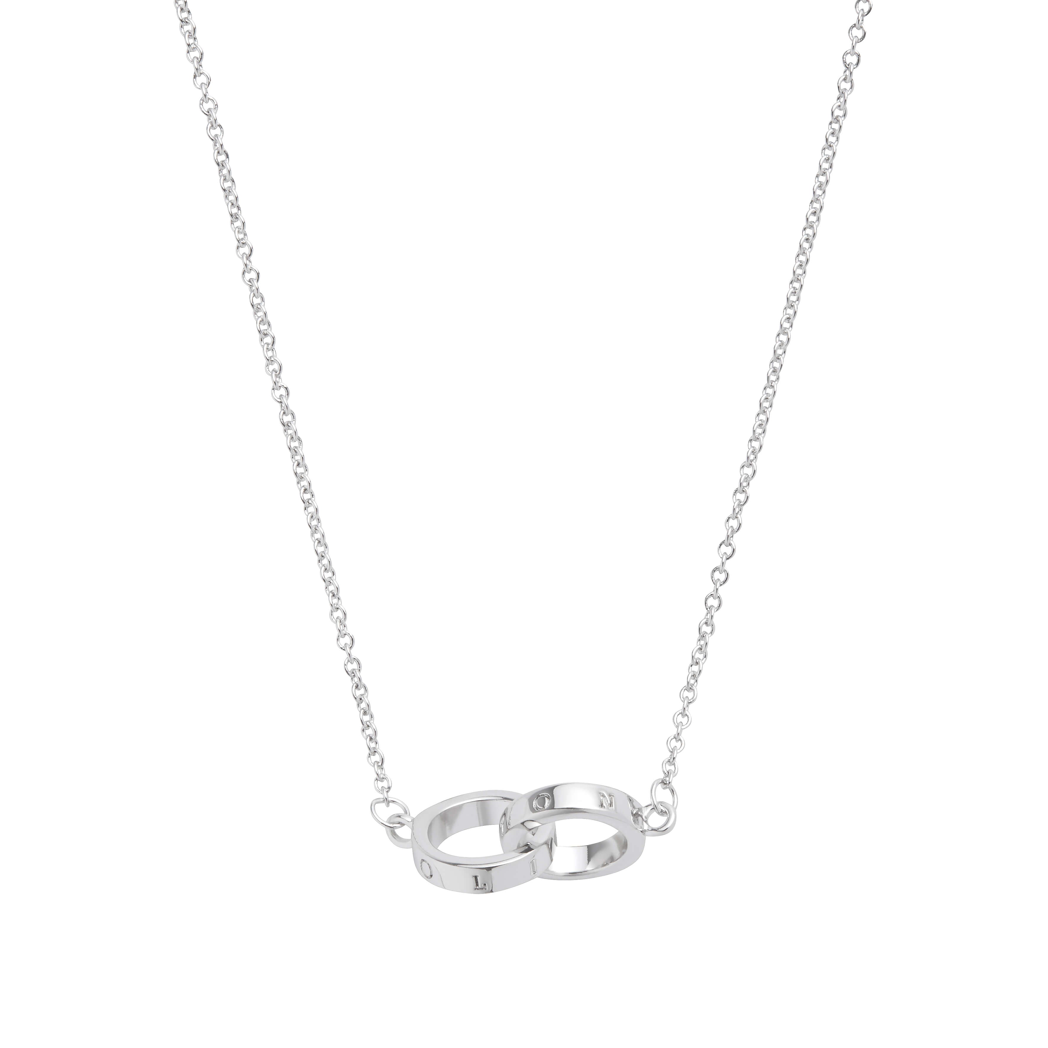 The Classics Rhodium Plated Interlink Necklaces