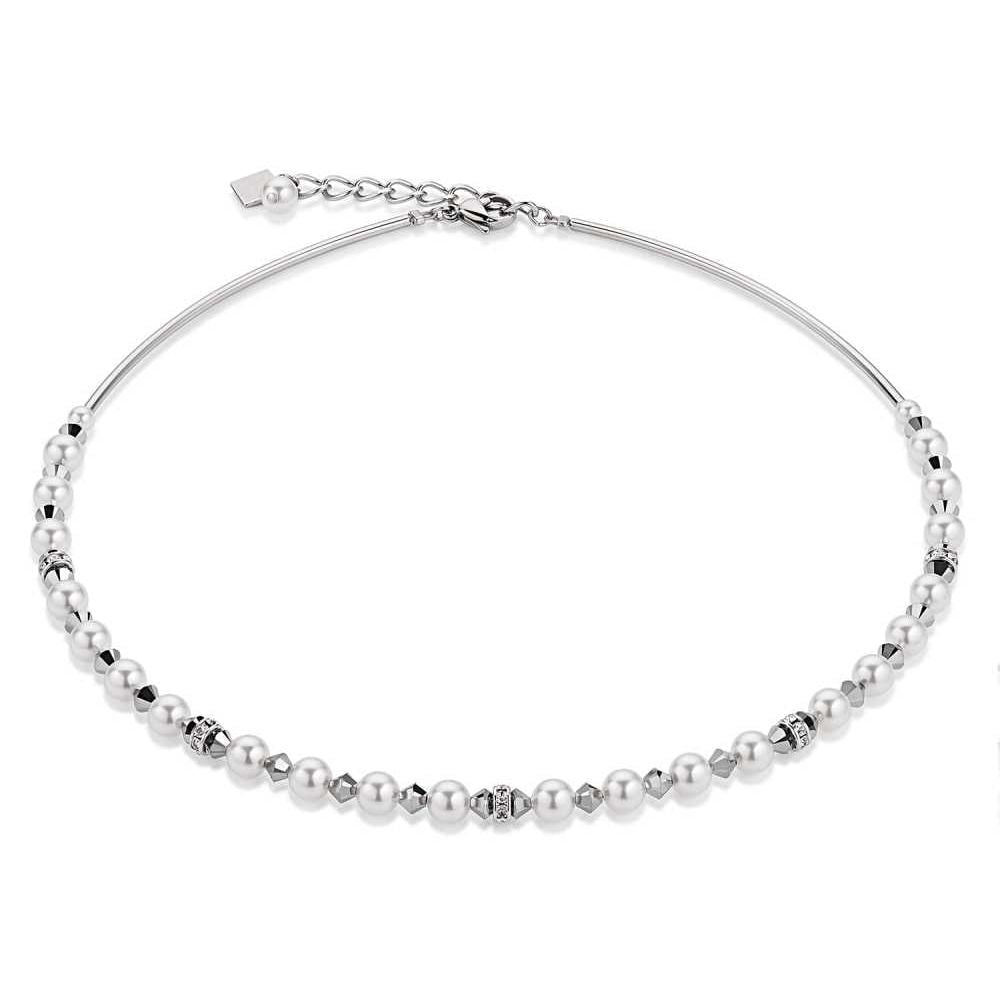 Swarovski Pearl & Crystal Stainless Steel Necklace