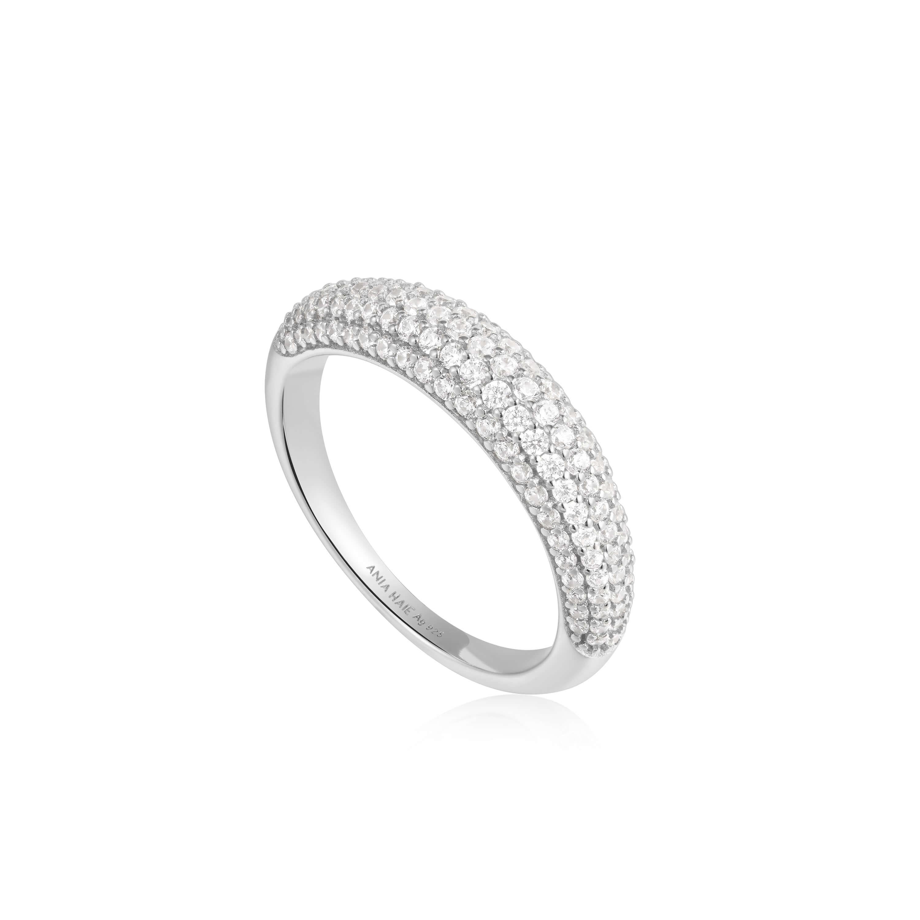 Silver Pave Dome Ring