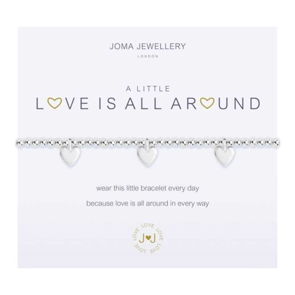 A Little | Love Is All Around | Silver | Bracelet | 17.5cm Stretch
