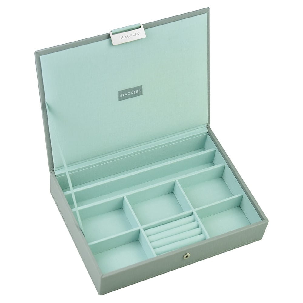 Dove Grey & Mint Set Of 3 Classic Stackers
