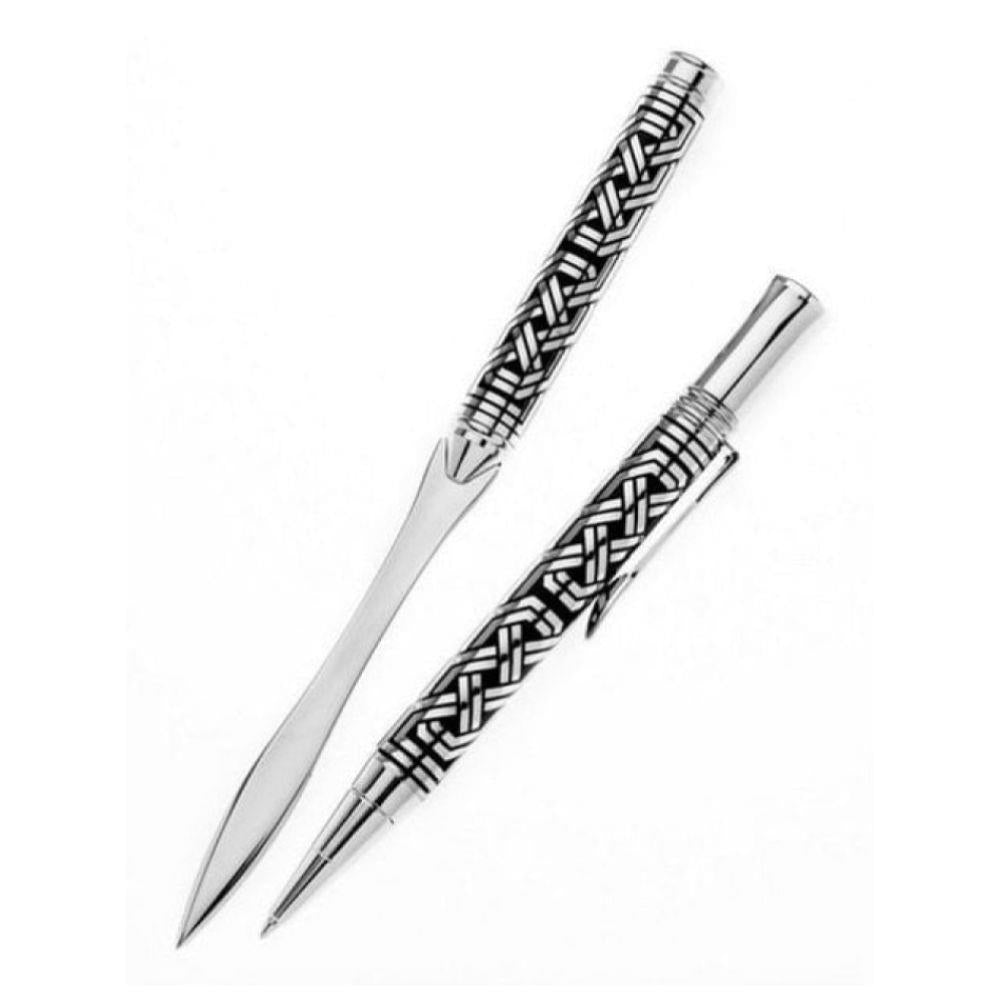 Celtic Double Knot ballpoint Pen and Knife Set