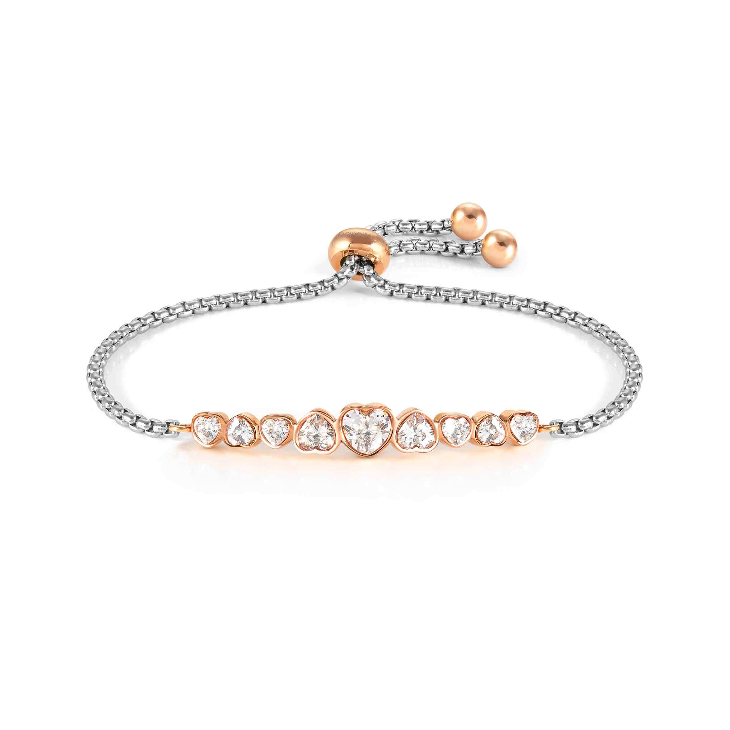 Milleluci Bracelet With White Heart CZ