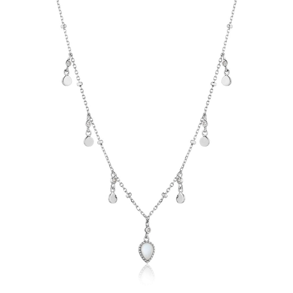 Dream Drop Discs Necklace Silver