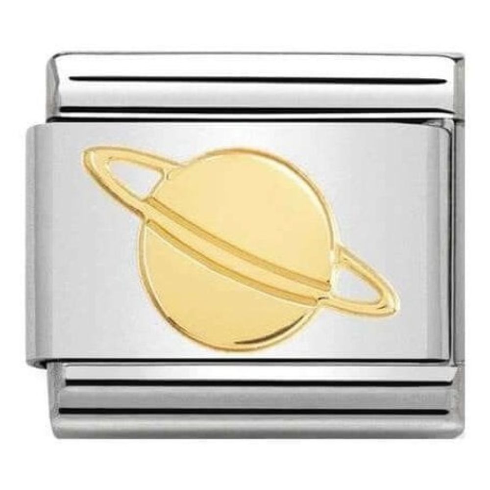 Classic Symbol Link Gold Plate With Relief Planet