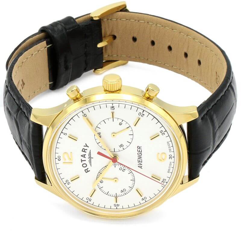 Avenger Gold PVD Watch White Dial