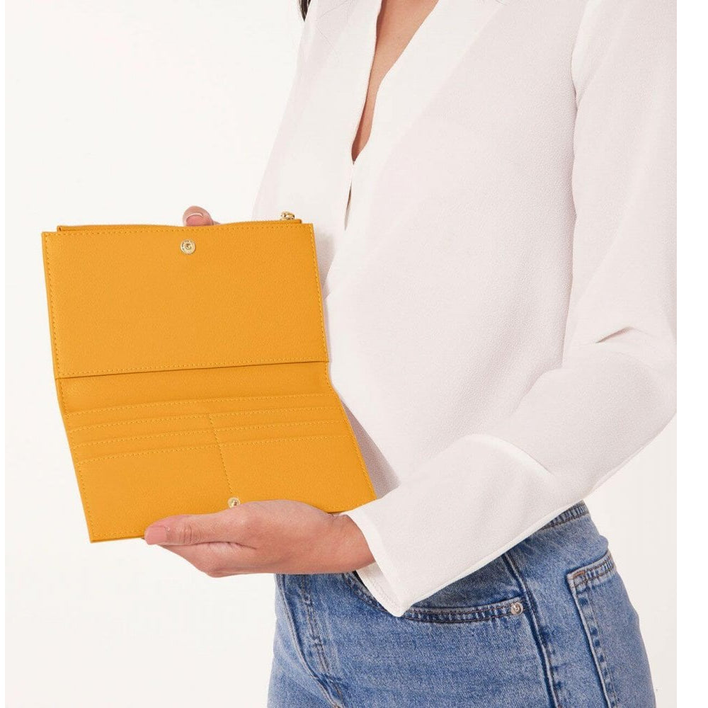 Alise Soft Pebble Purse | Ochre | 11 X 19cm