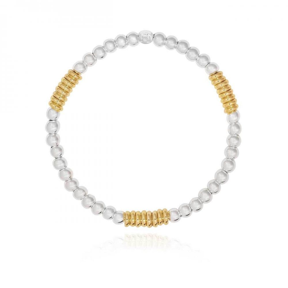 Halo | Silver And Gold | Bead Bracelet