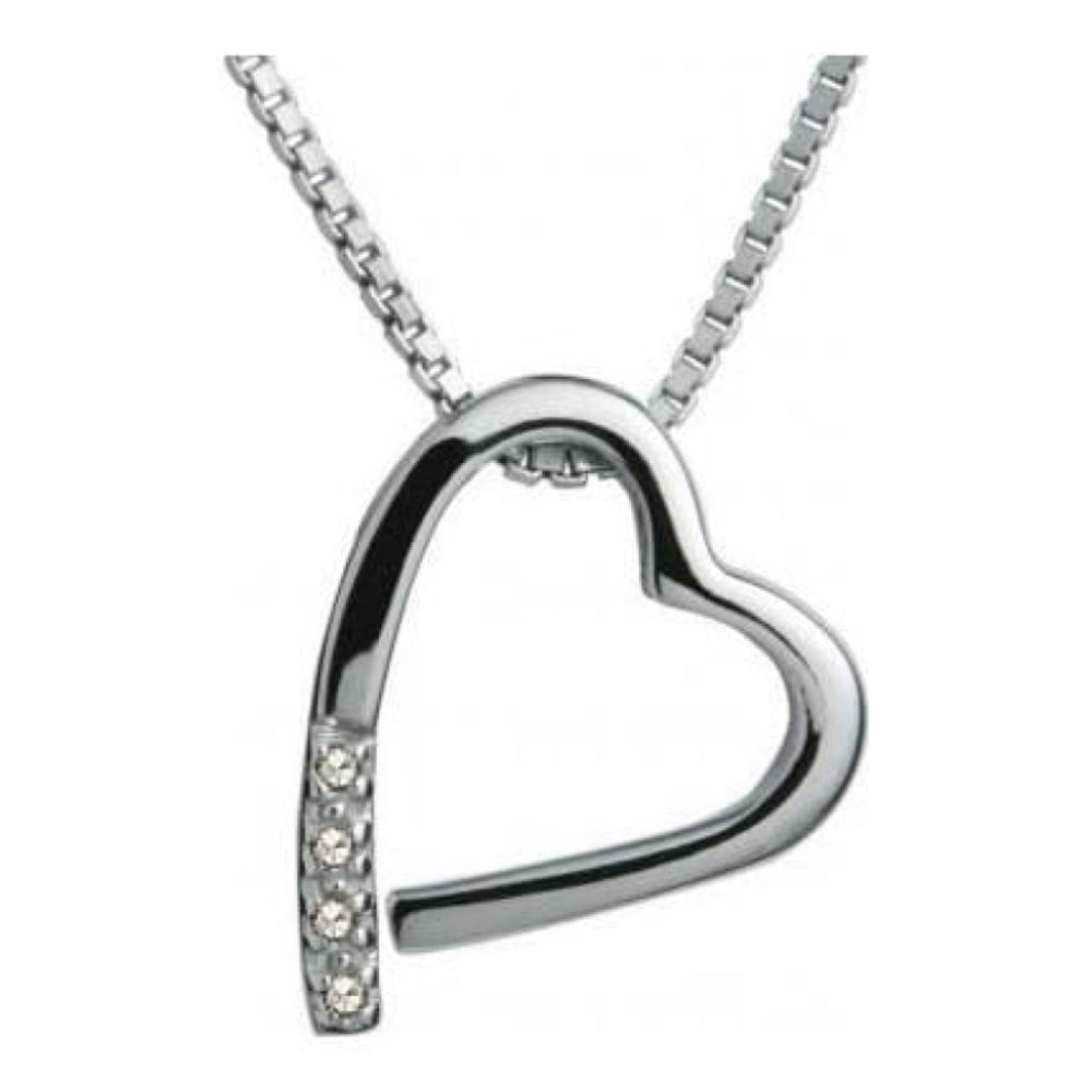 Ladies Just Add Love Memories Silver with Diamond Pendant Necklace