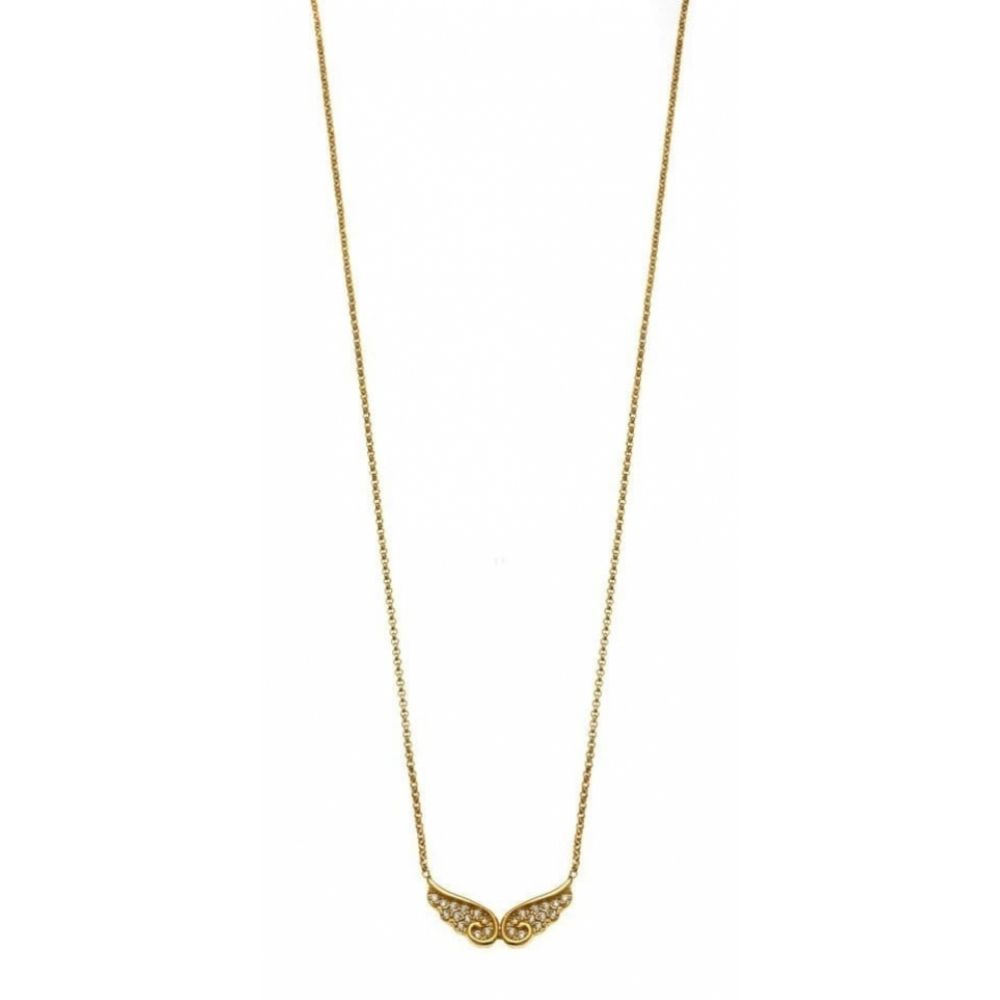 Gold Plated Angel Double Small Wing Necklace