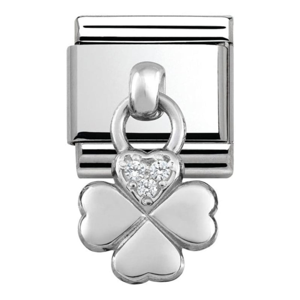 Classic CZ Clover Charm Link