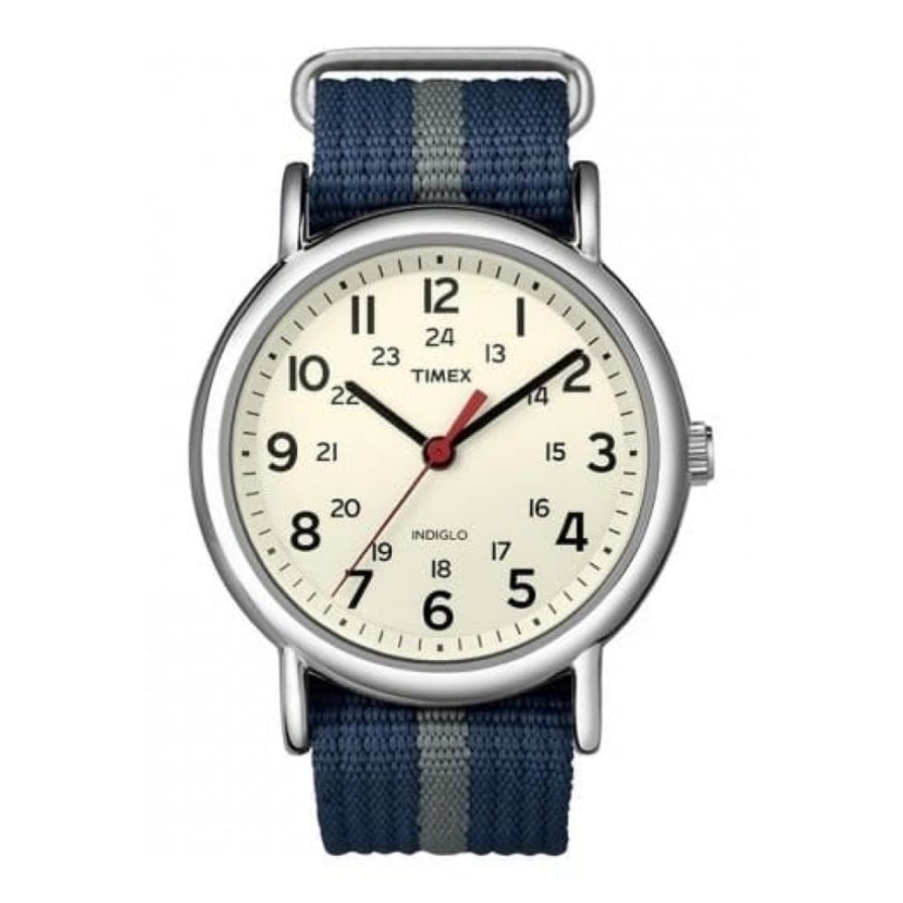 Unisex Weekender Fabric Blue & Grey Strap watch
