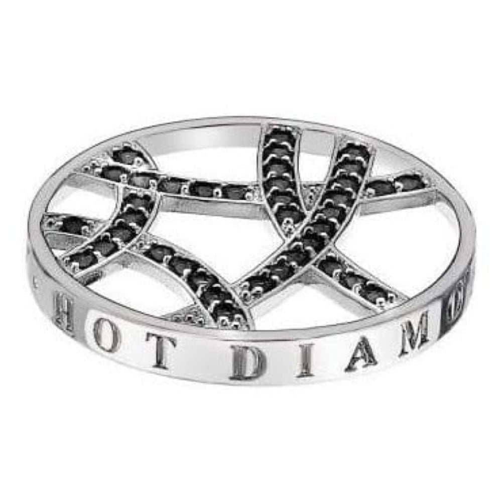 Ladies 33mm Silver Midnight Sparkle Arc Coin