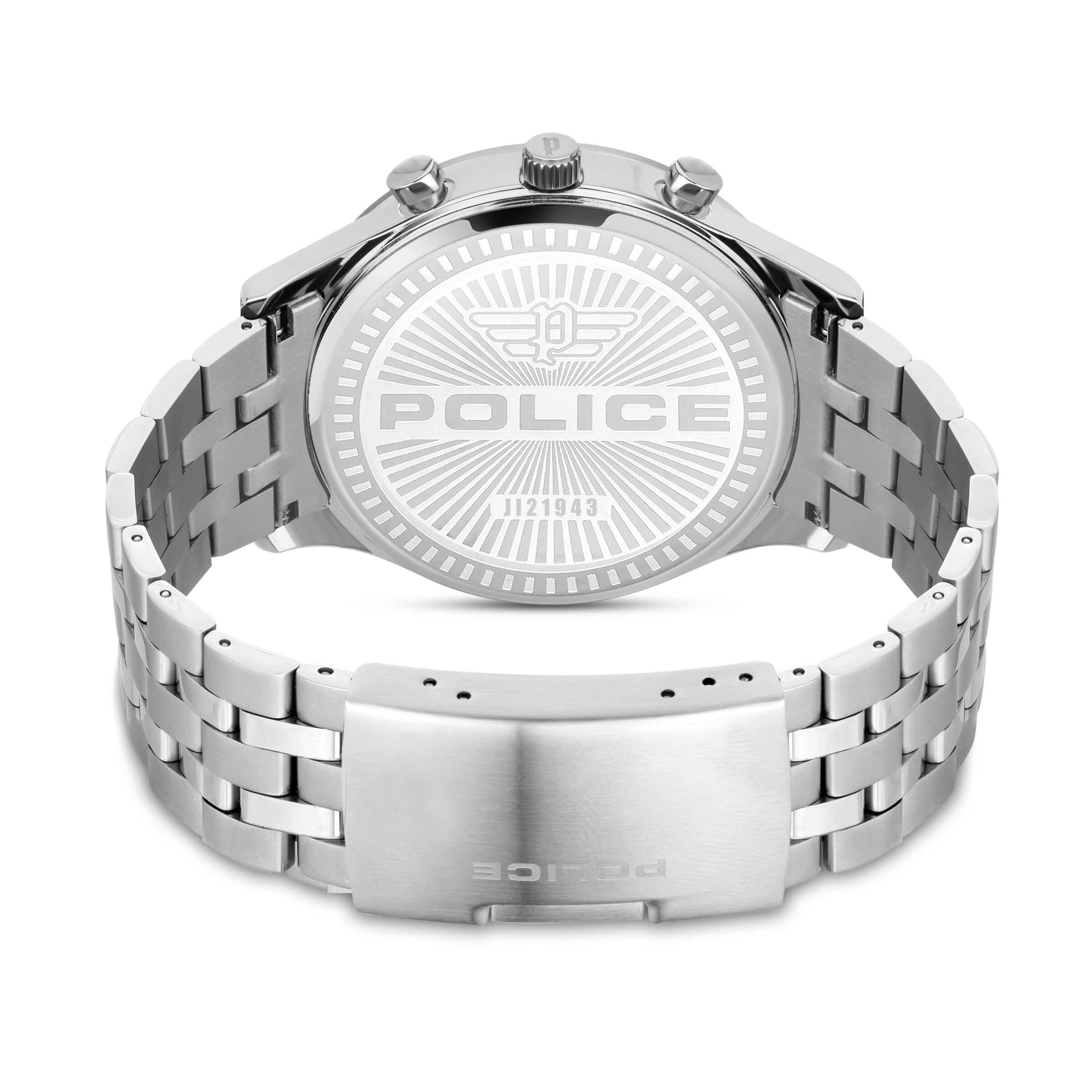 CAGE Blue Chronograph Dial With SS Bracelet Watch