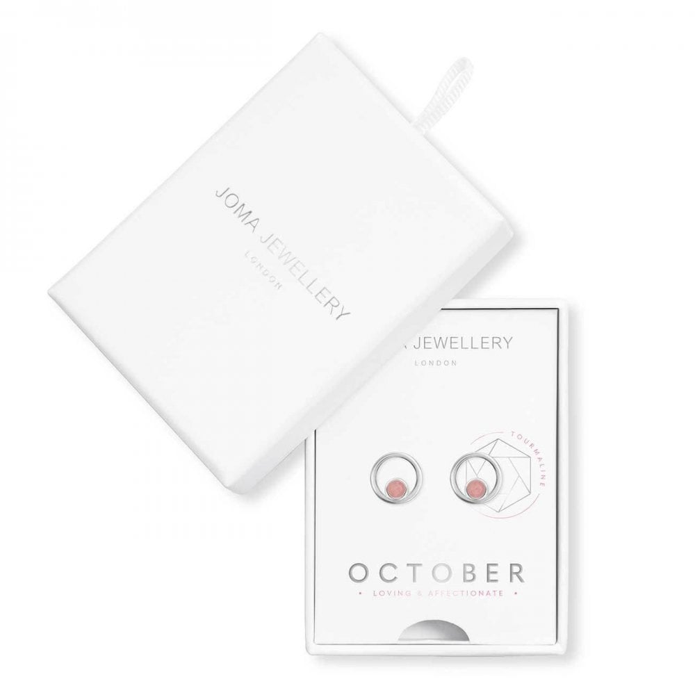 Treasure The Little Things | Birthstone October Tourmaline | Silver | Earring Box