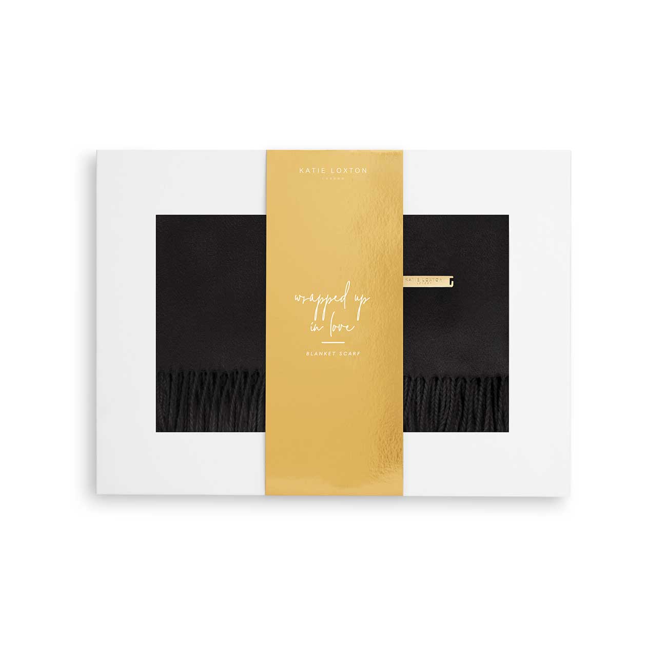 Thick Plain Scarf | Black