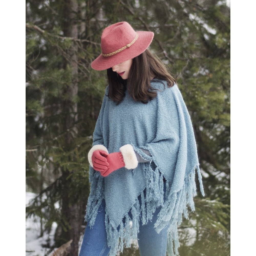 Tamara Wool Gloves In Coral