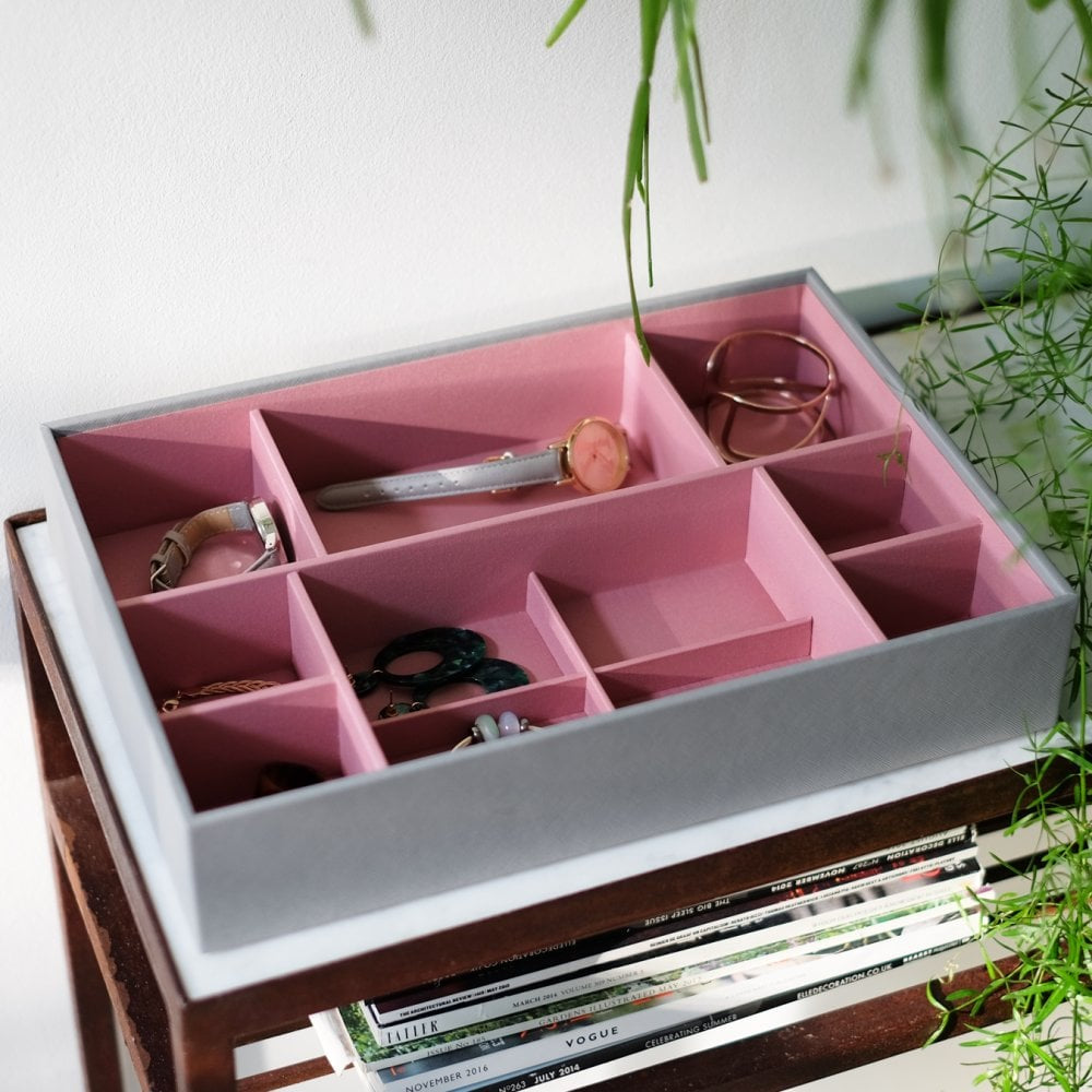 Dove Grey & Antique Rose Supersize Deep 11 Section Stacker