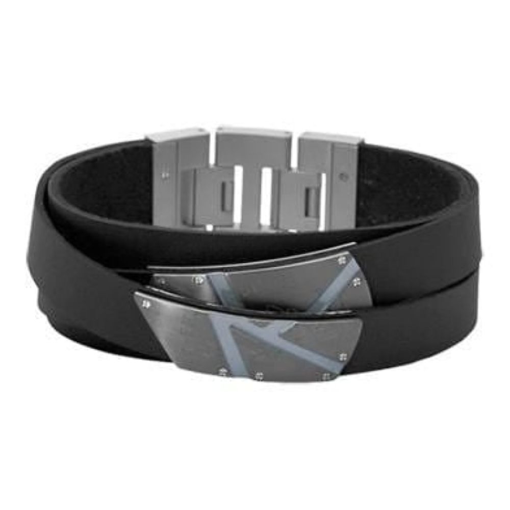 Gents Triple Leather Strap Bracelet