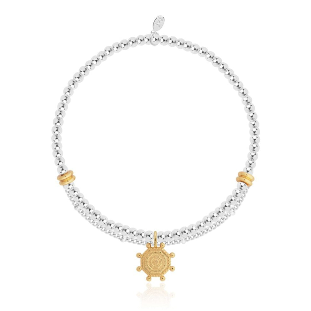 Amulet | Gold Shield Chain Bracelet | 17.5cm Stretch