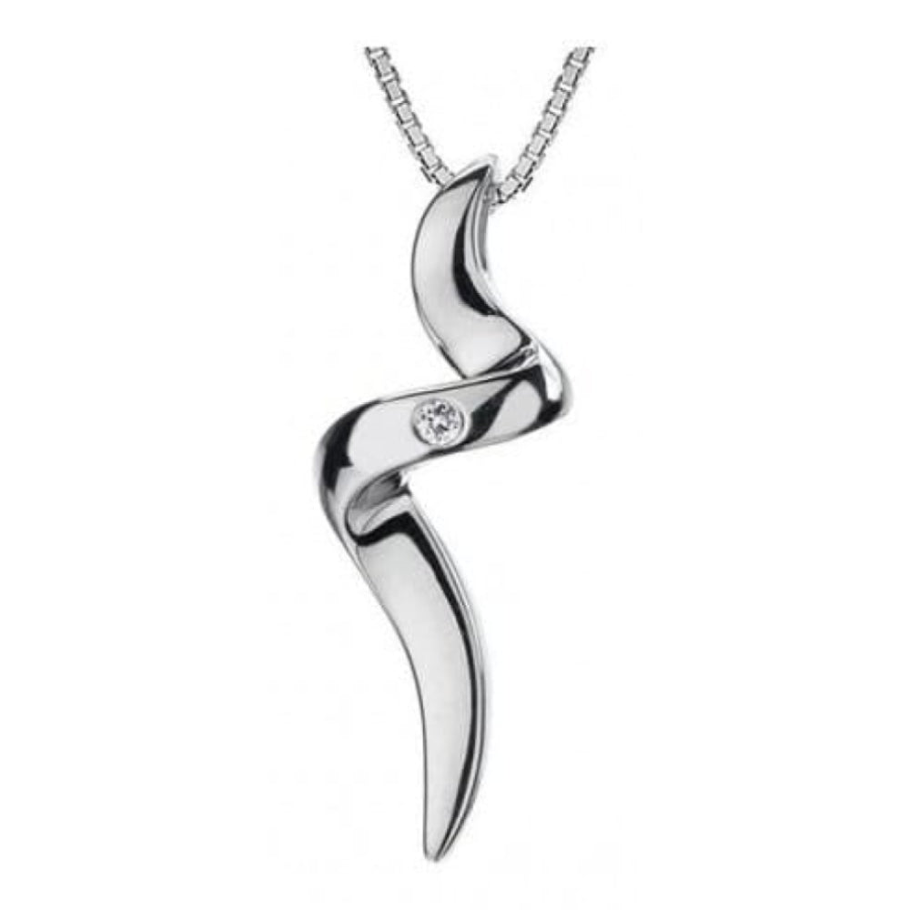 Ladies Go With The Flow Spiral Pendant Necklace