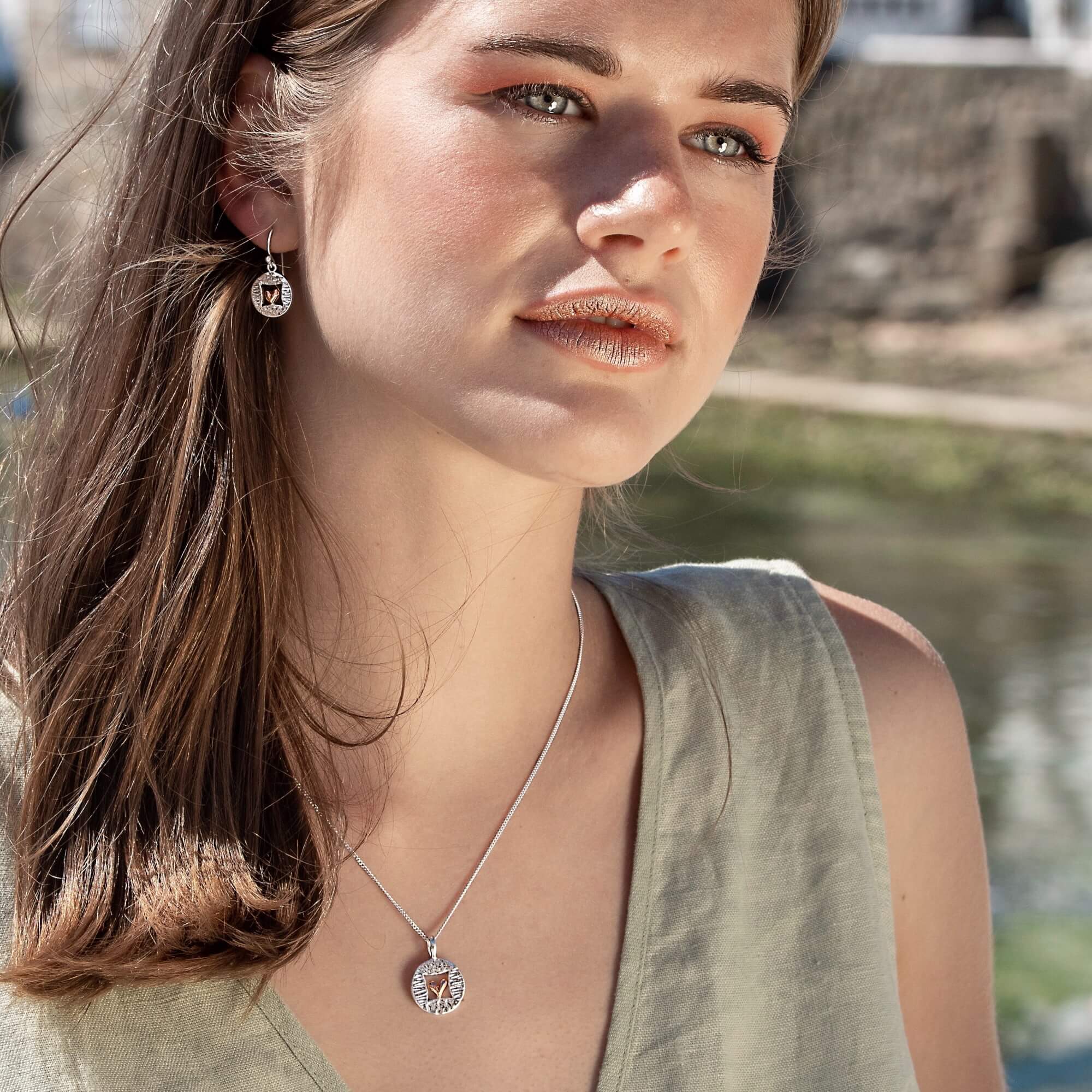 Origins My Love RG Heart Pendant Necklace