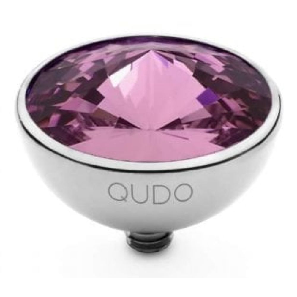 Famosa Rose Gold 11.5mm Bottone Ring Top Amethyst