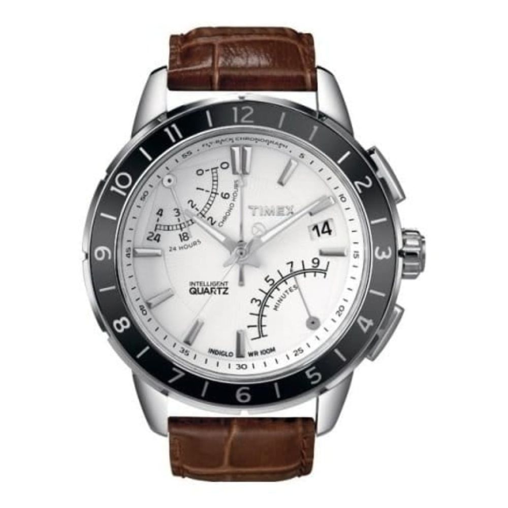 Intelligent Quartz Fly-Back Chronograph Leather Watch