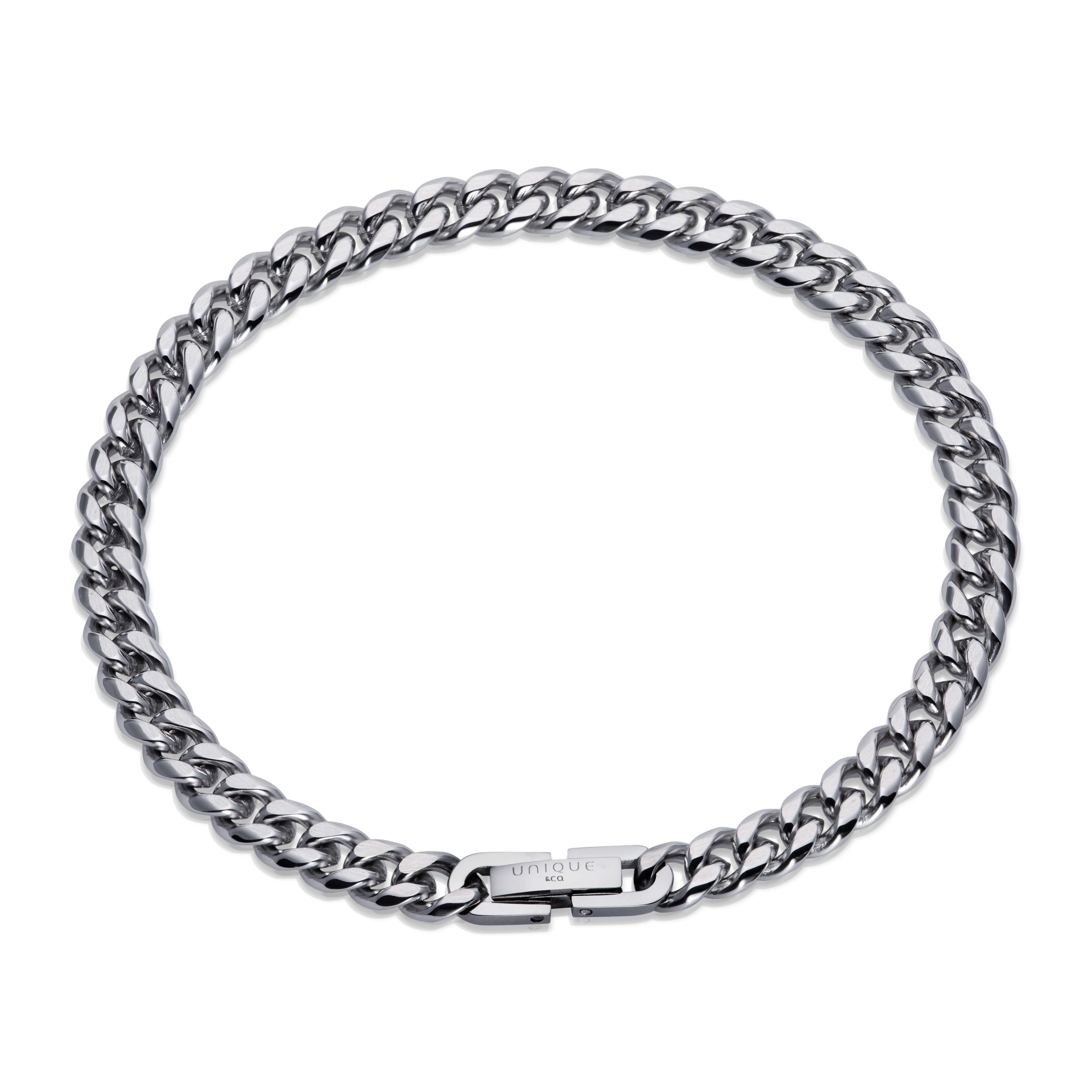 Stainless Steel Bracelet Matte and Polished - Width 6mm