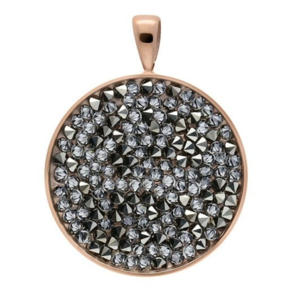 Pendant Tirano Big 25mm Metallic Light Gold Crystals In RG