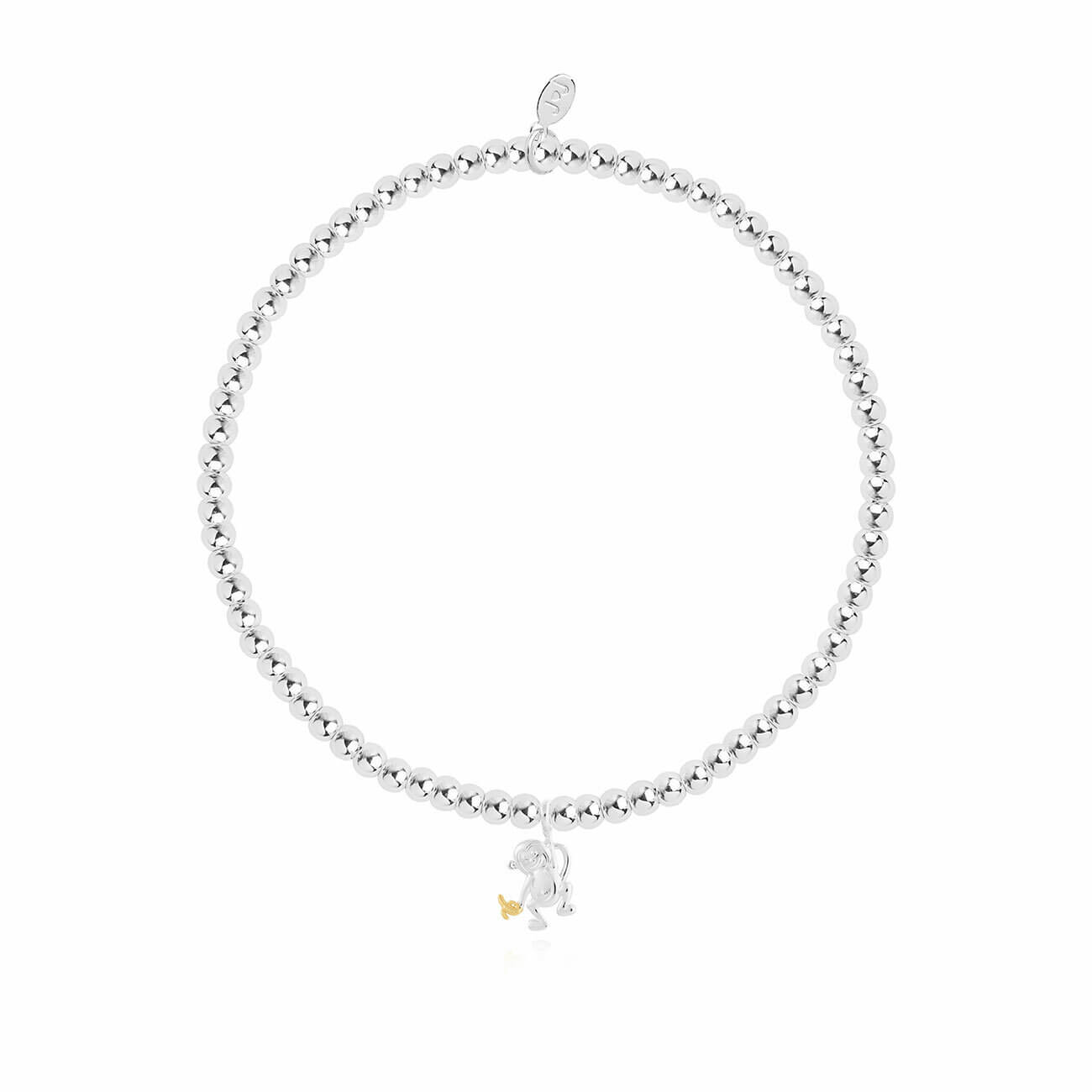 A Little Cheeky Monkey Silver Stretch Bracelet 17.5cm