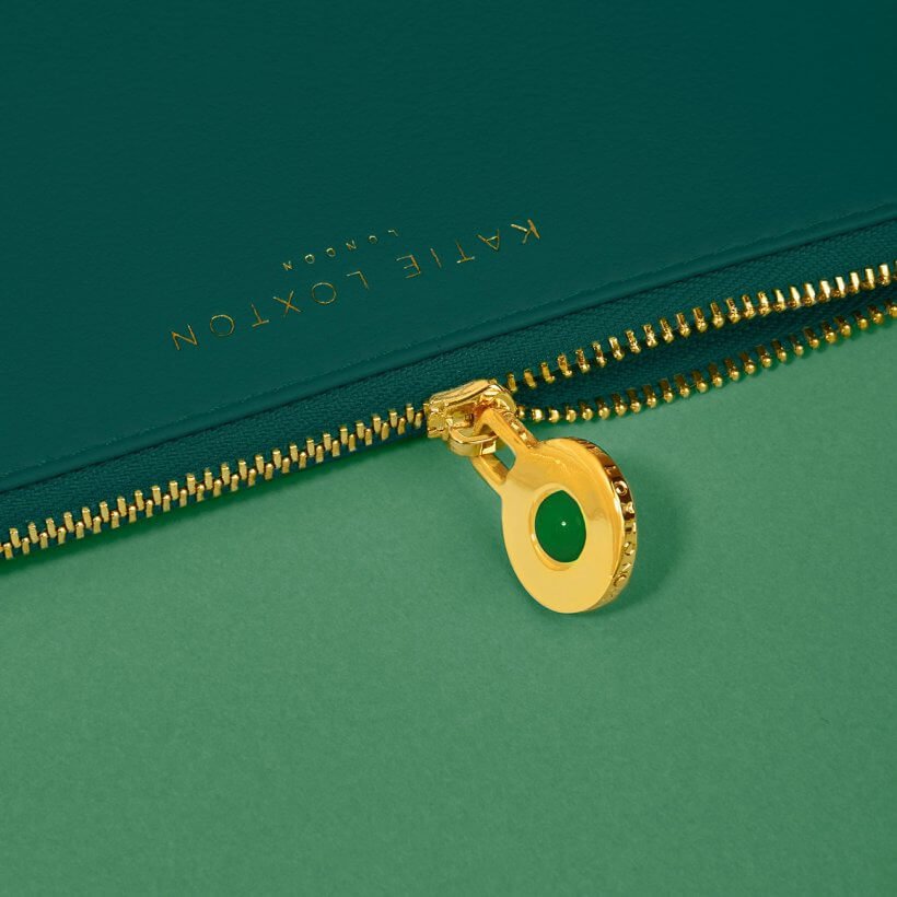 Birthstone Perfect Pouch | May | Green Agate | Dark Green