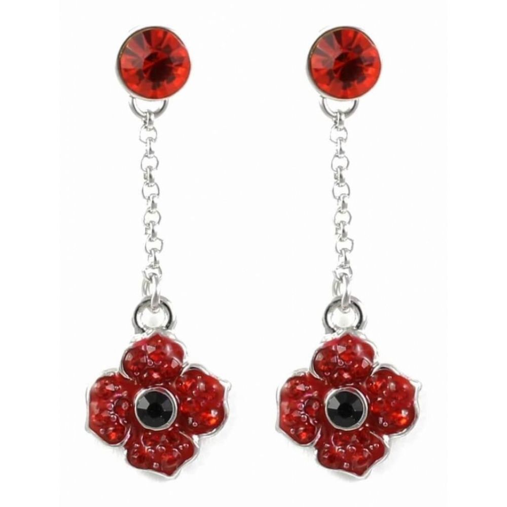Single Drop Poppy & Stud