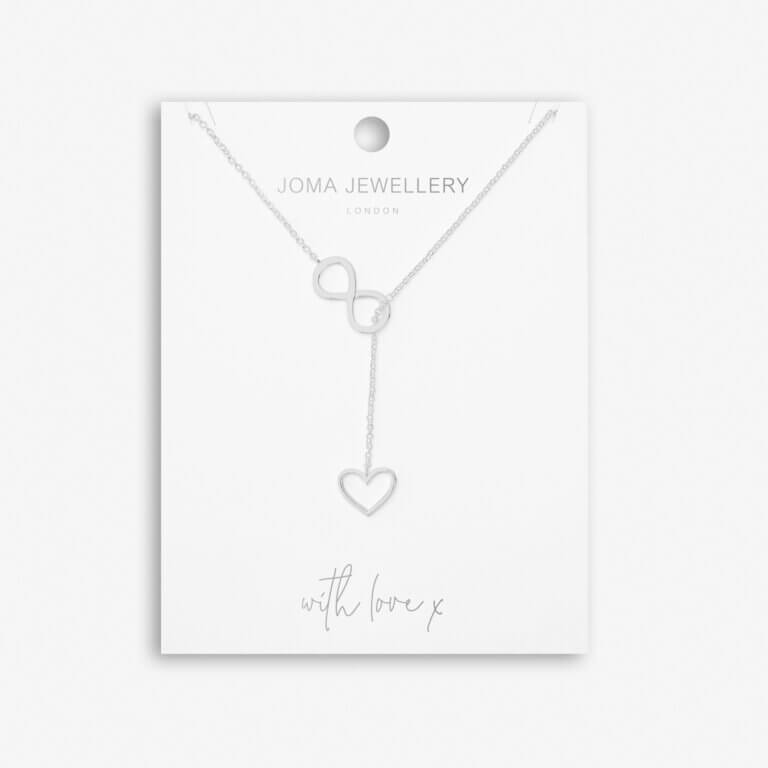 Lyra Lariats | Infinity Lariat | Silver | Necklace | 45cm 5cm Drop + 5cm Extender