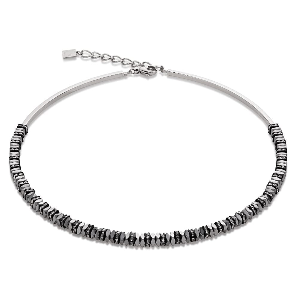 Silver Coloured Pillow Tile Necklace