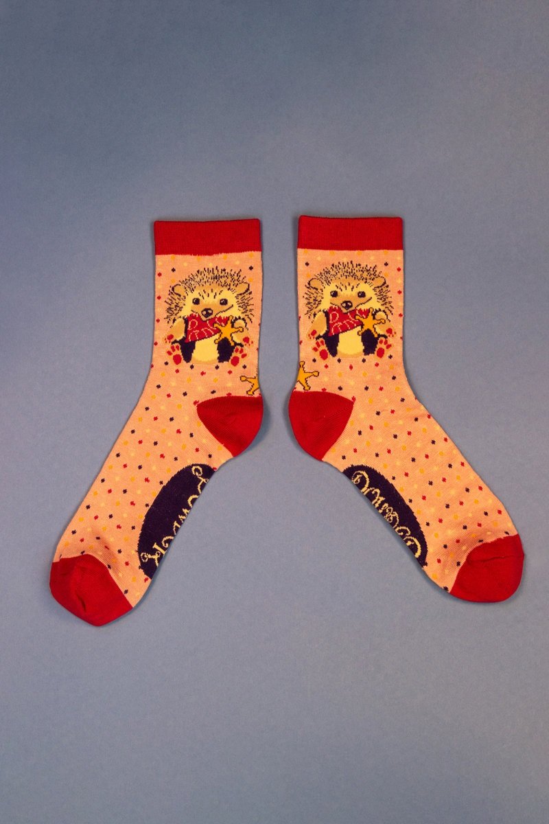 Western Hedgehog Ankle Socks- Candy