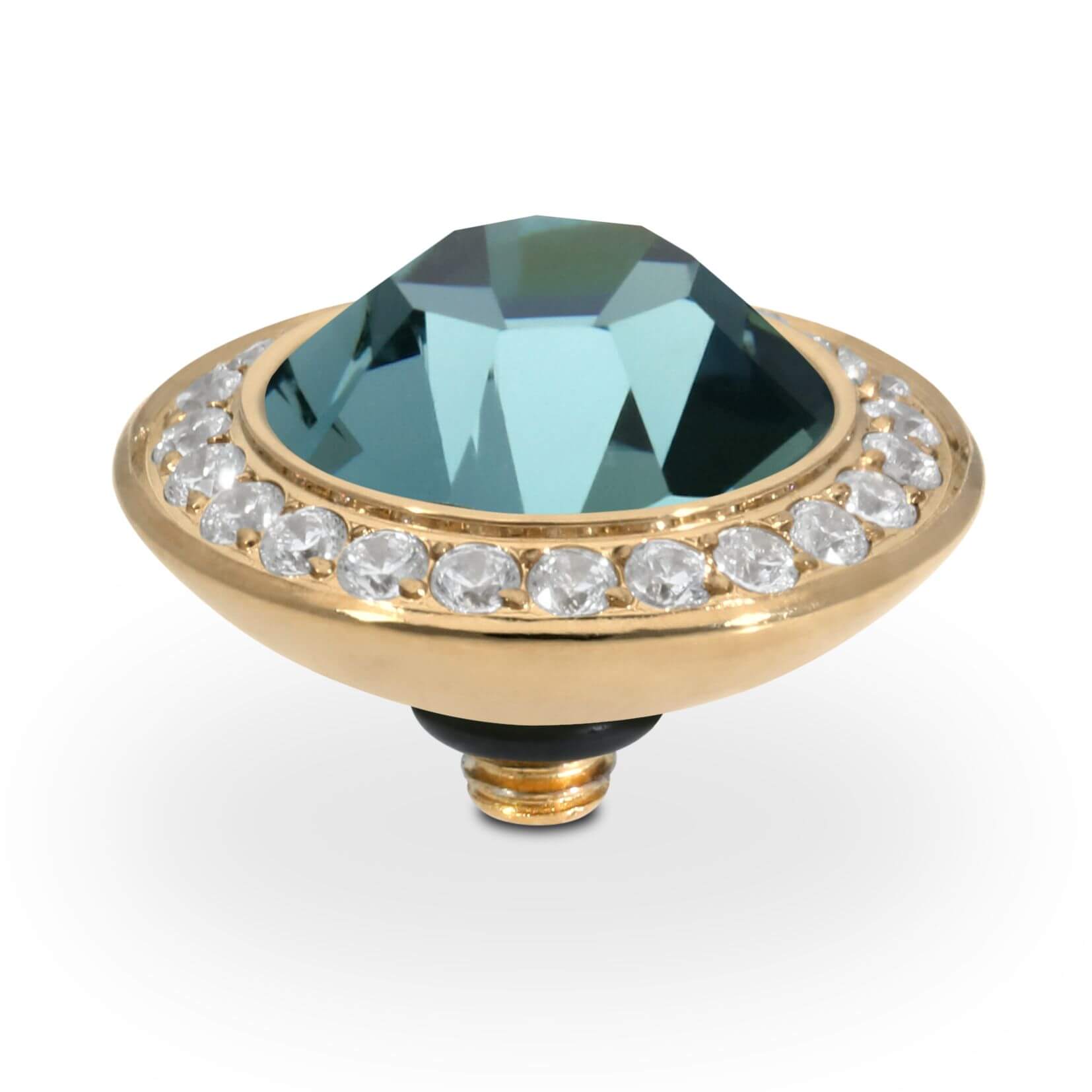 TONDO Deluxe (G/P) 13mm Smoked Sapphire Ring Top
