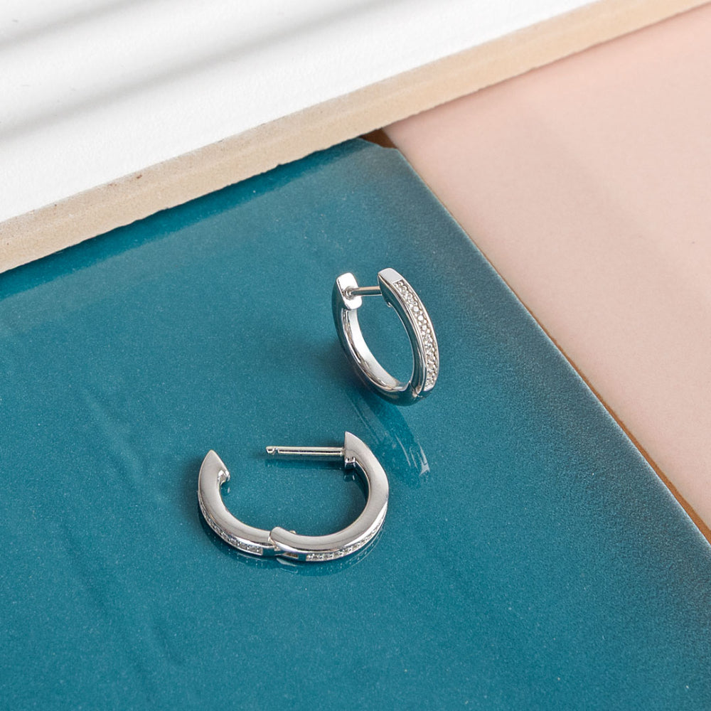 Revival Classic Glitz CZ Hoop Earrings