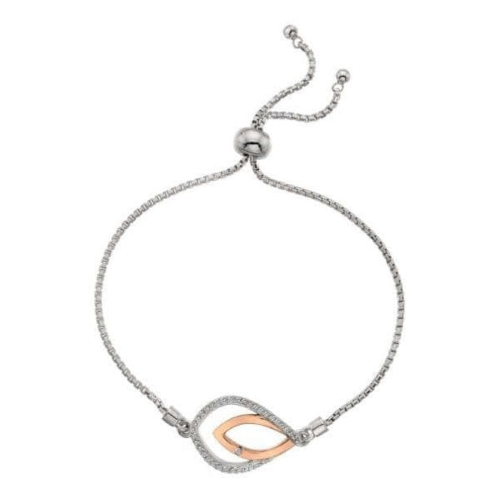 Harmony White Topaz Bracelet Rose Gold Plate Accents