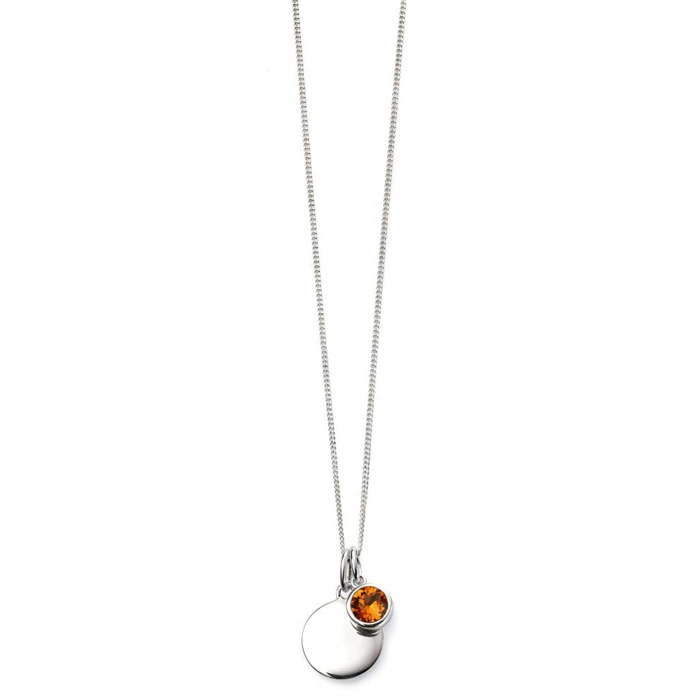 Nov Birth Stone Sterling Silver Pendant