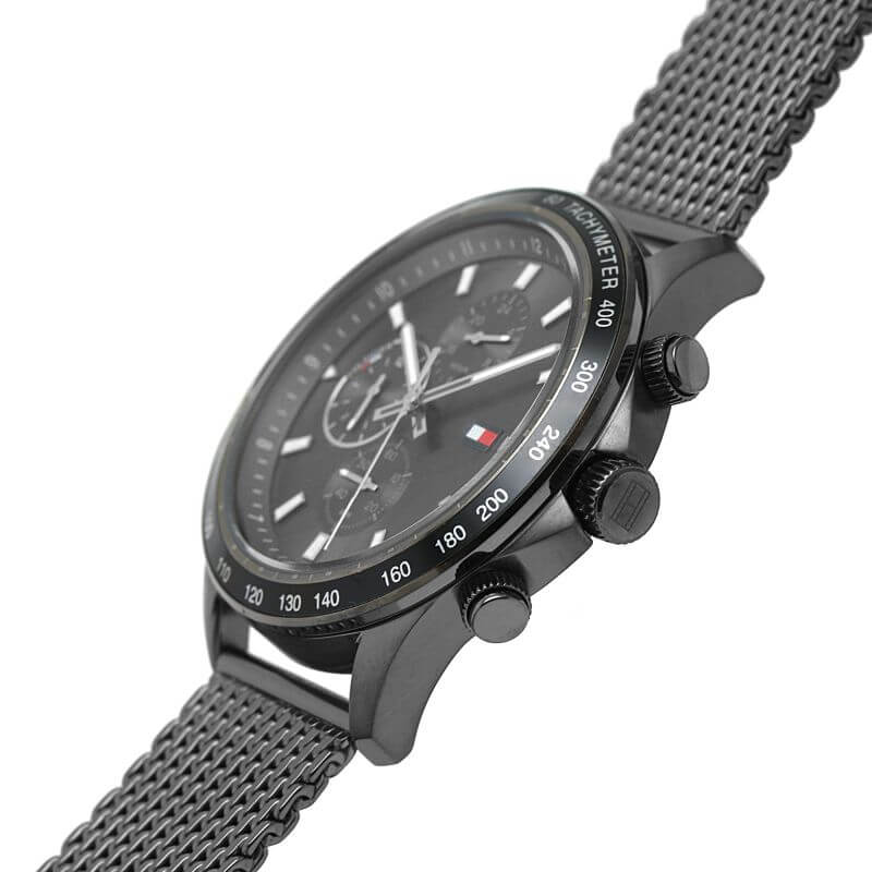 Miles Grey Chronograph Dial Mesh Strap Watch