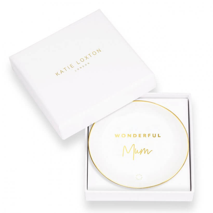 Round Trinket Dish | Wonderful Mum | White