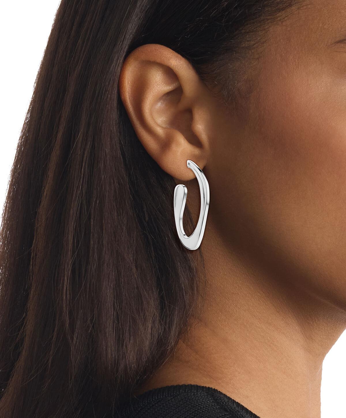 Harmonious Connection SS Organic Shape Earrings
