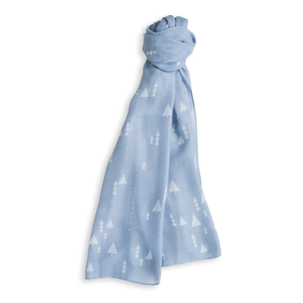 SENTIMENT SCARF - WINTER WISHES - blue - 184x86cm