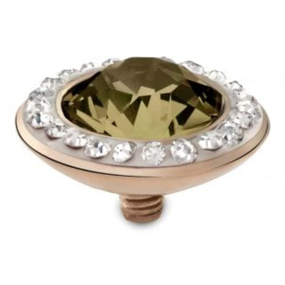 Interchangeable Top TONDO Deluxe (RG/P) Smoky Quartz